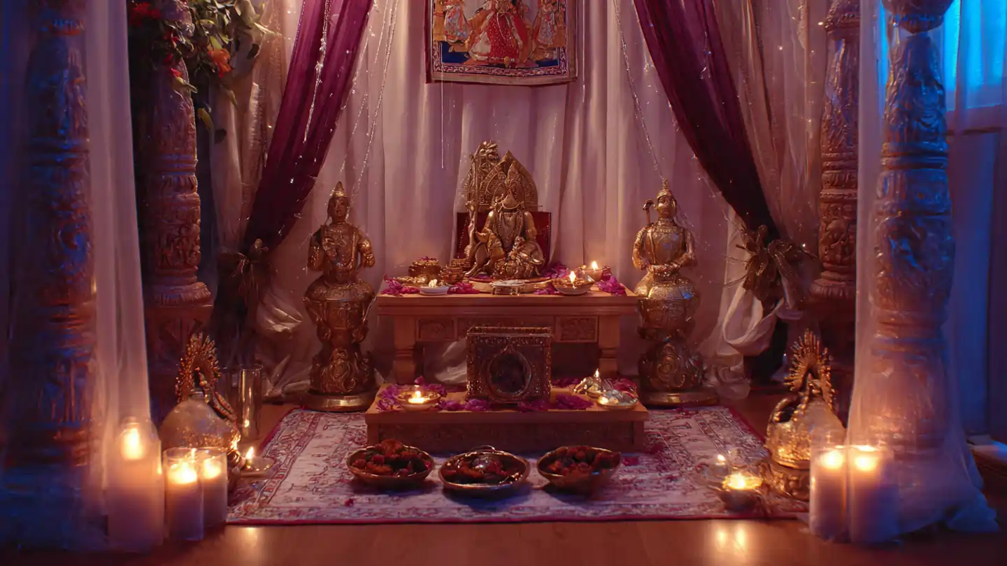 Traditional Indian wedding setup symbolizing chatt mangni patt vivah upay for quick marriage