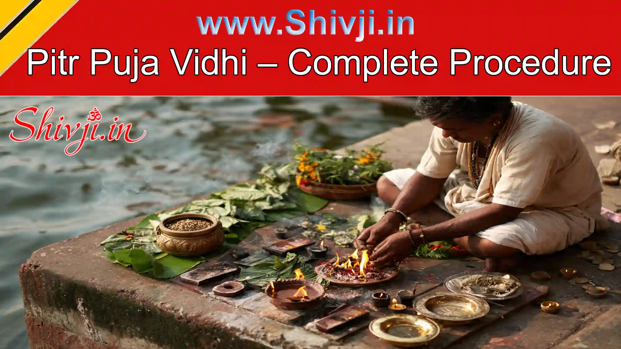 Hindu Pitr Puja Vidhi Ritual with Tarpan and Offerings