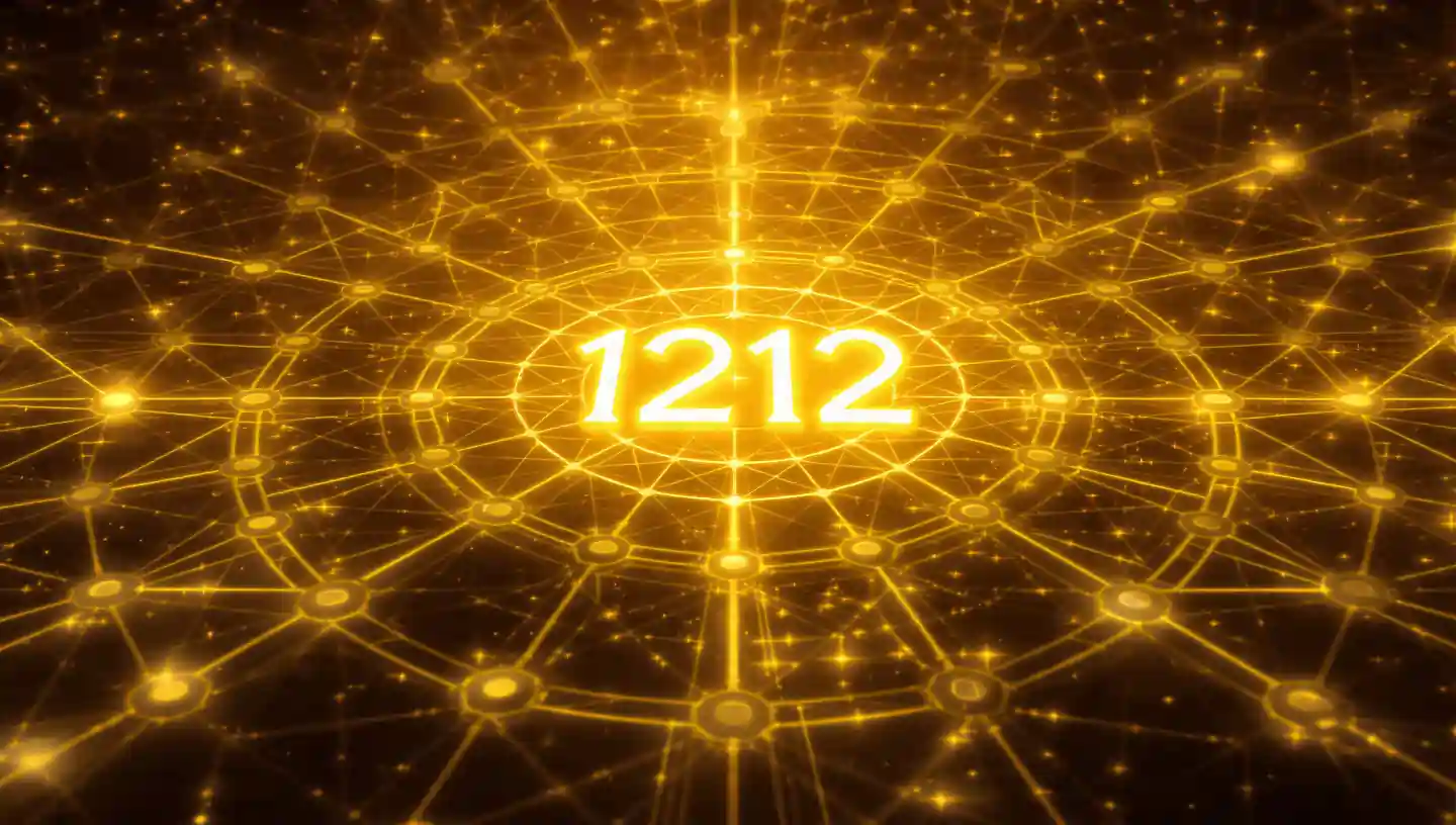 Spiritual artwork showing 1212 angel number symbolizing manifestation power
