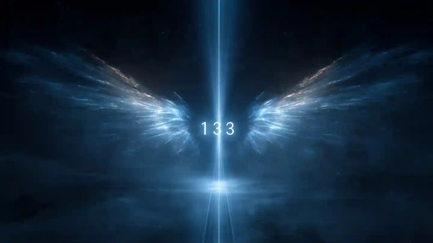 Illustration of 1313 angel number showing angelic warning and support energy