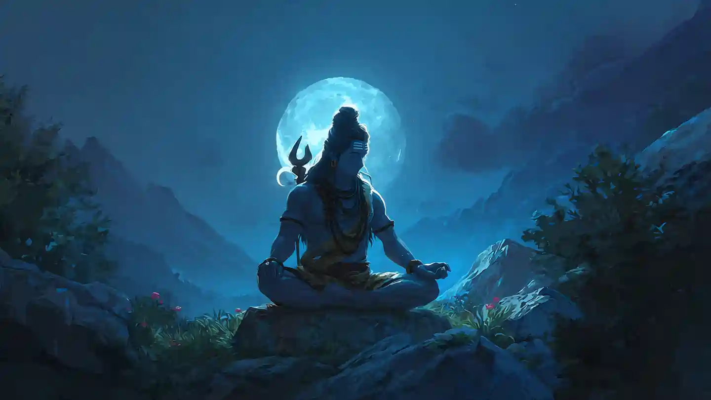 Lord Shiva with moon on head representing Ashutosh Shashank Shekhar