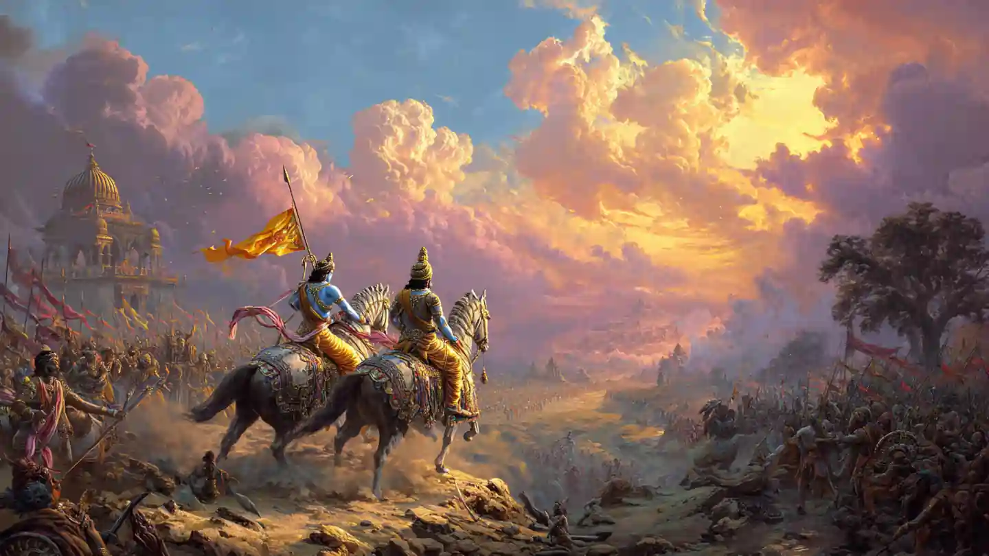 lord krishna arjuna bhagavad gita slokas