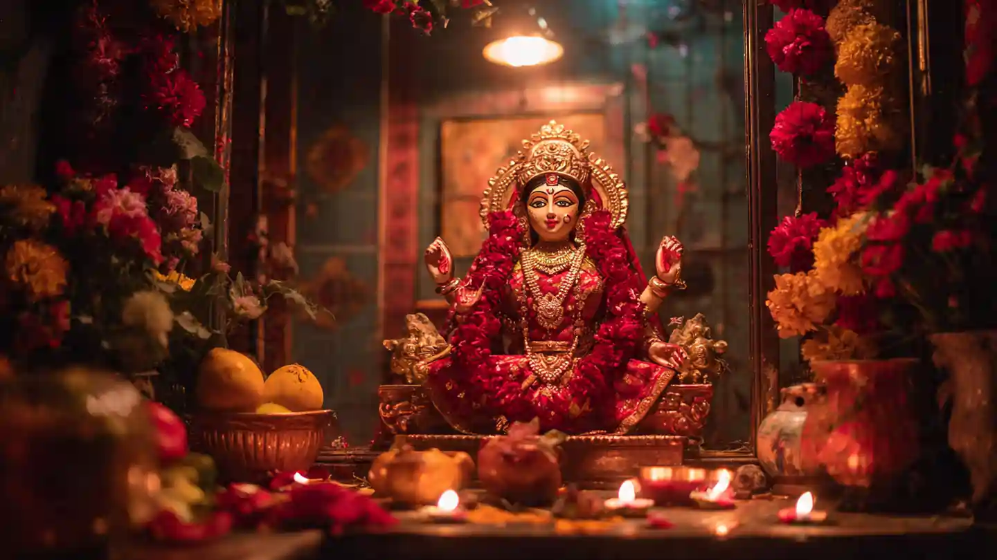 Chaitra Navratri Guide with Kalash and Maa Durga idol