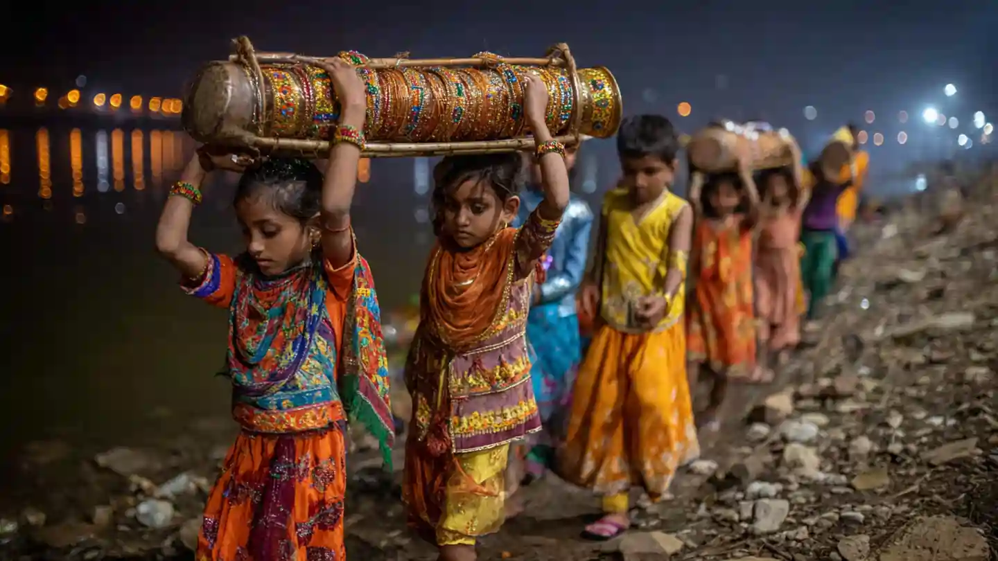 Jal Jhulni Gyaras 2025 Krishna jhula with decorated pots