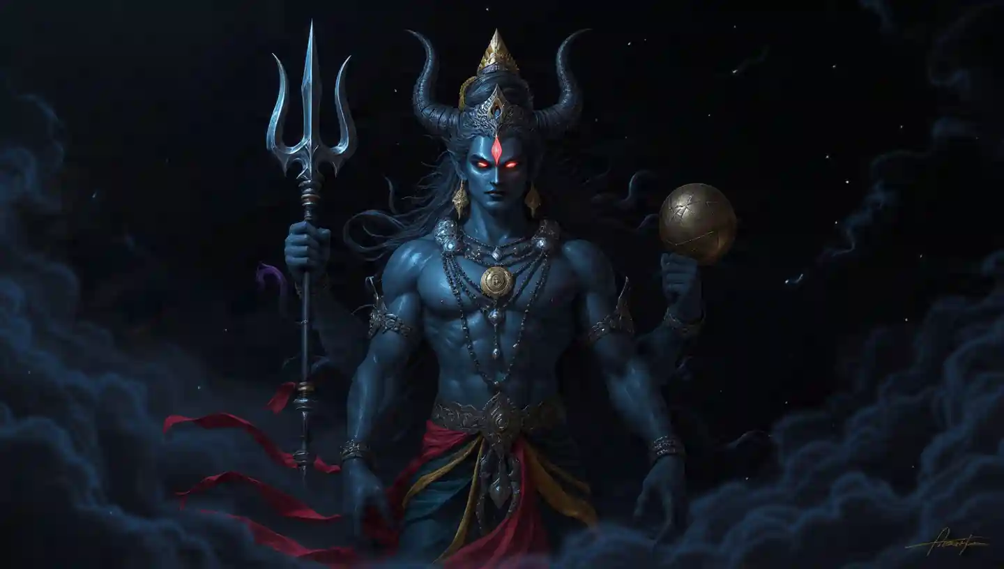 Lord Kaal Bhairav with Marathi Kaalbhairav Stotra