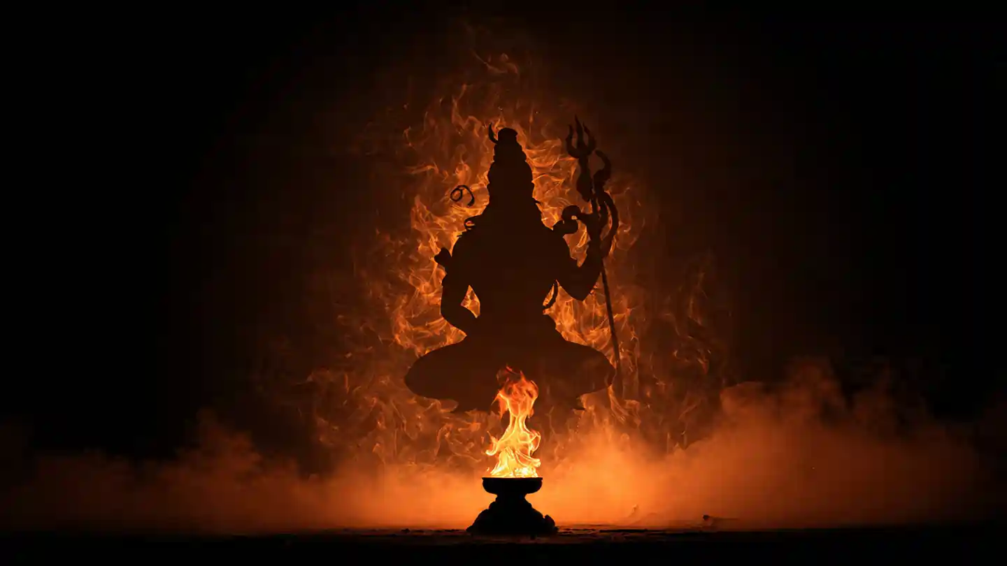 Karpura Gauram Lyrics with Shiva image