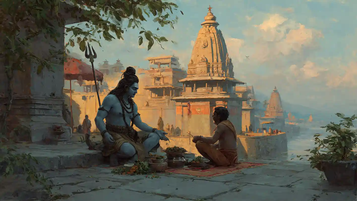 Monday Lord Shiva devotion with Bilva leaves offering