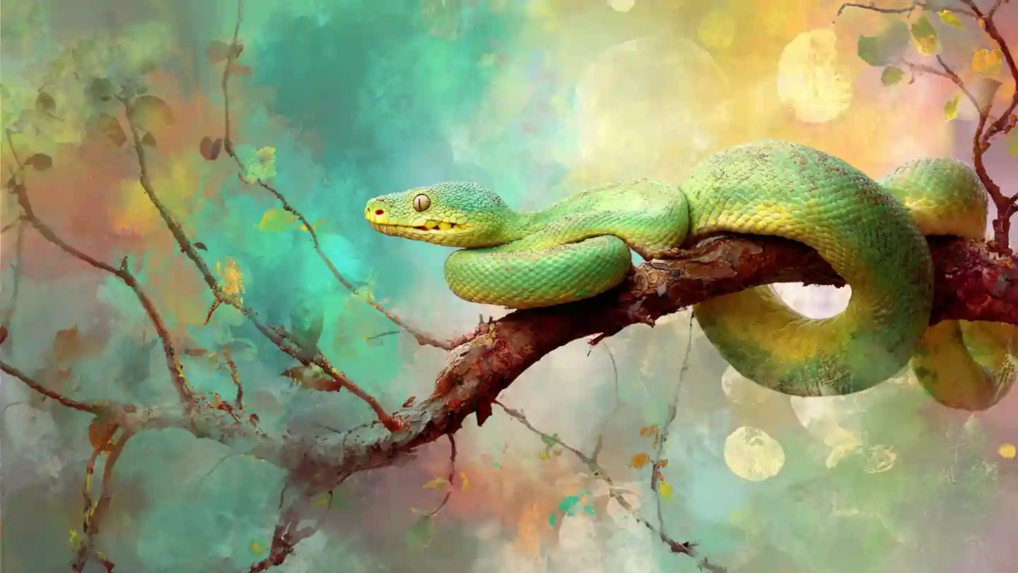 Sapne me hara saap dekhna dream meaning illustration