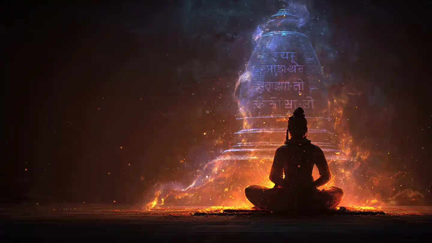 Shiv Dhyan Mantra for Meditation with Peaceful Shivling Background