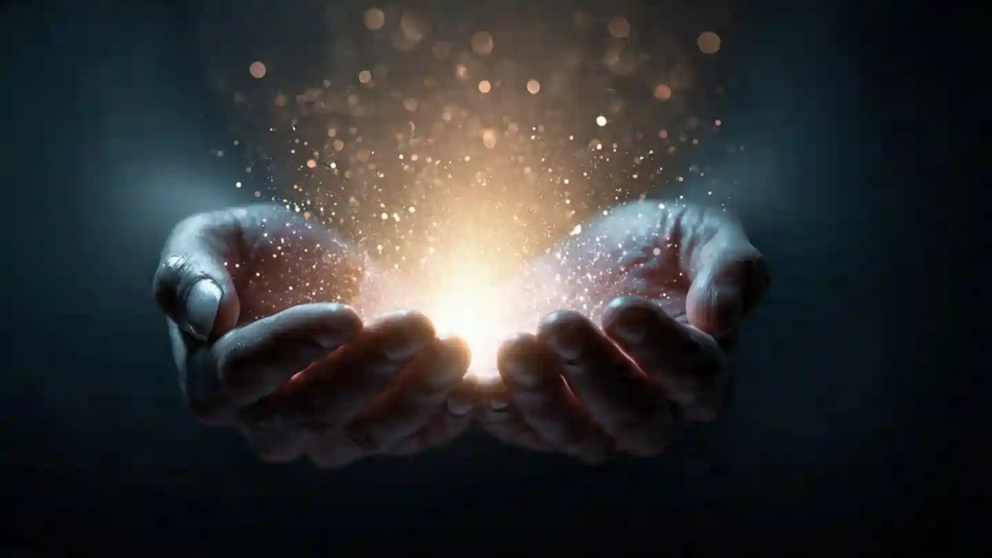 spirit guides guiding glowing light behind person