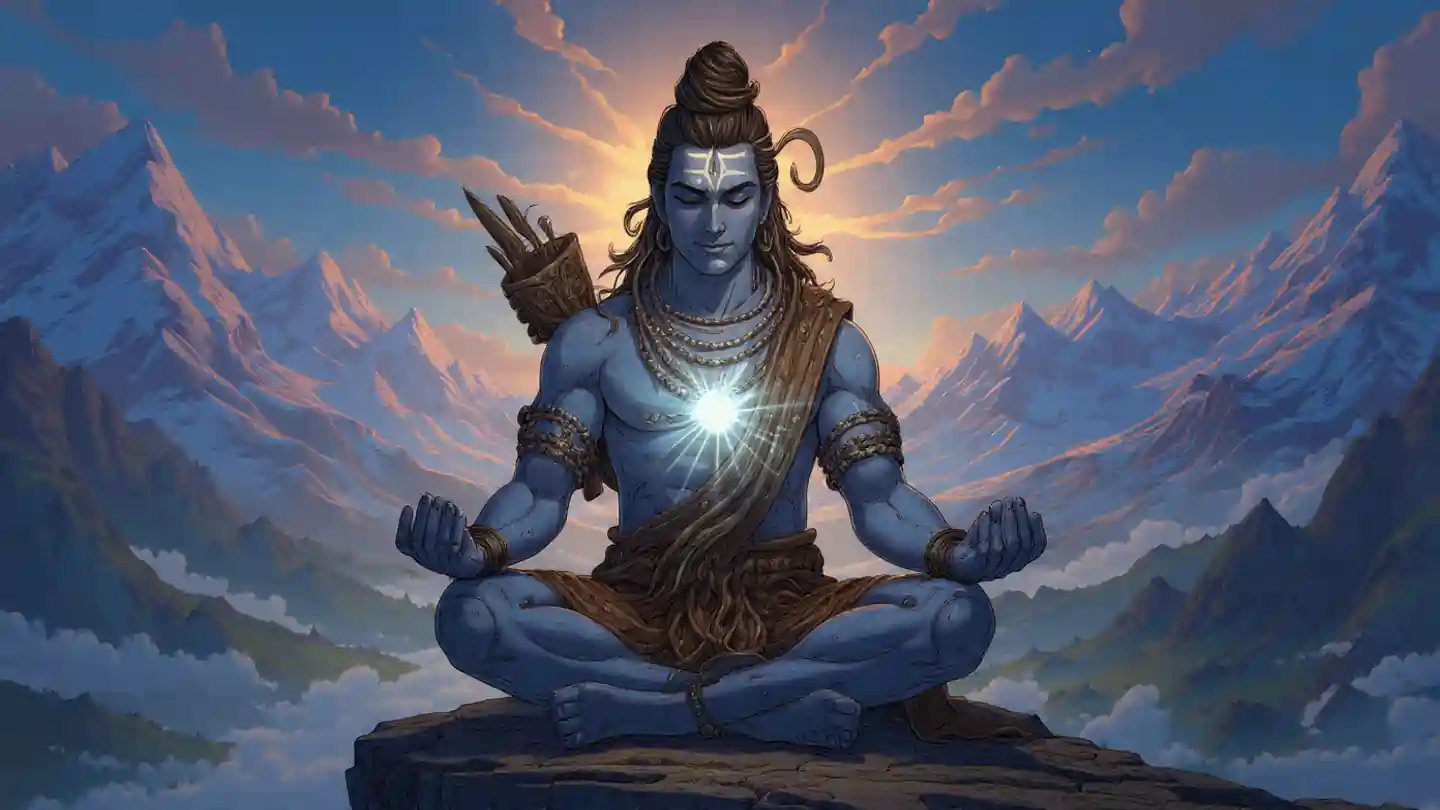 Spiritual symbolism of Shiva wearing a snake around his neck