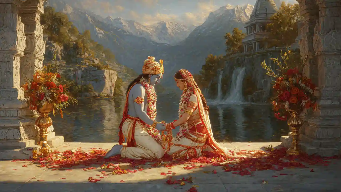 Shiv Parvati Vivah symbolic wedding image