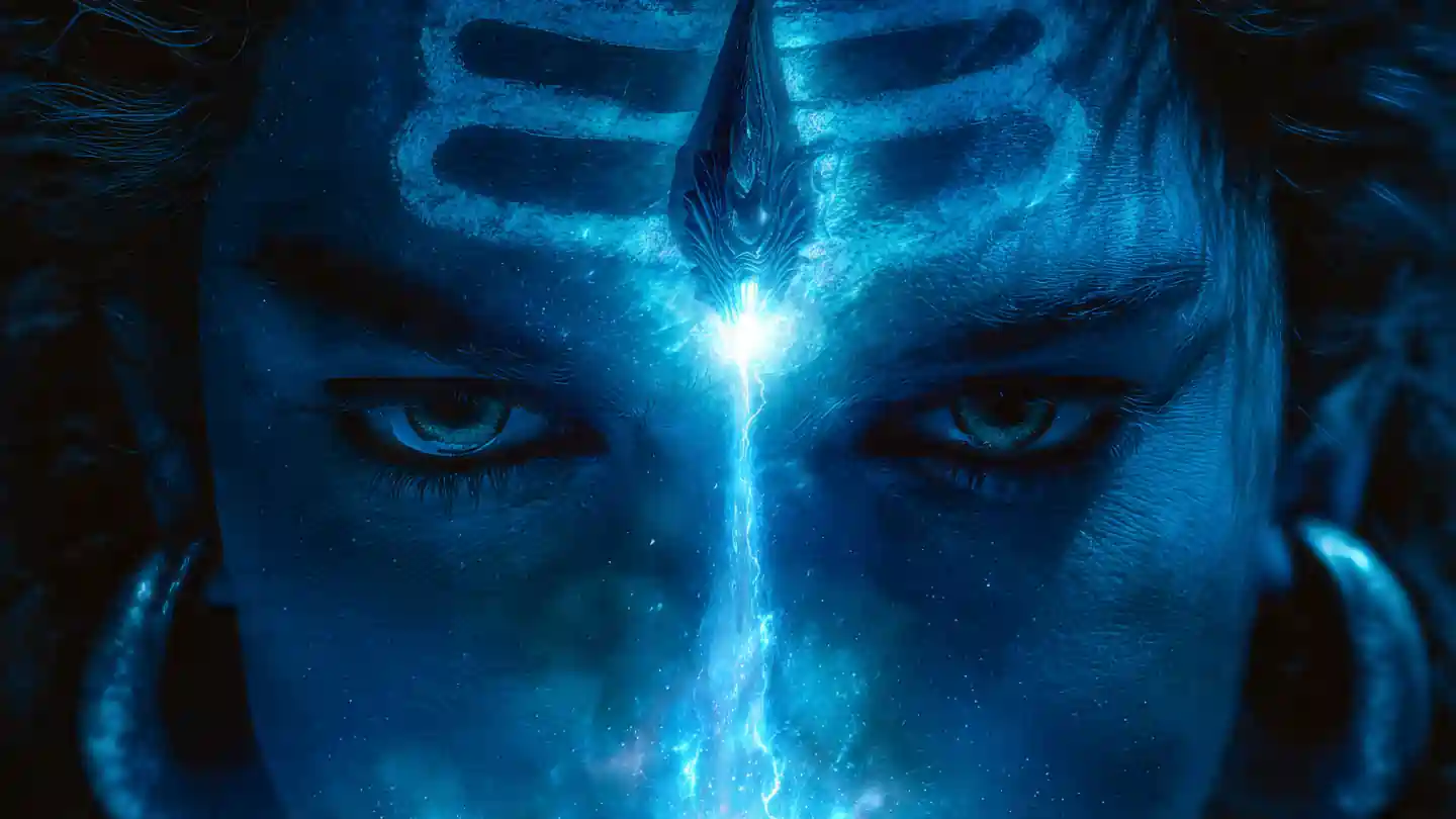 Shiva Anger Mystery depicting Lord Shiva opening third eye