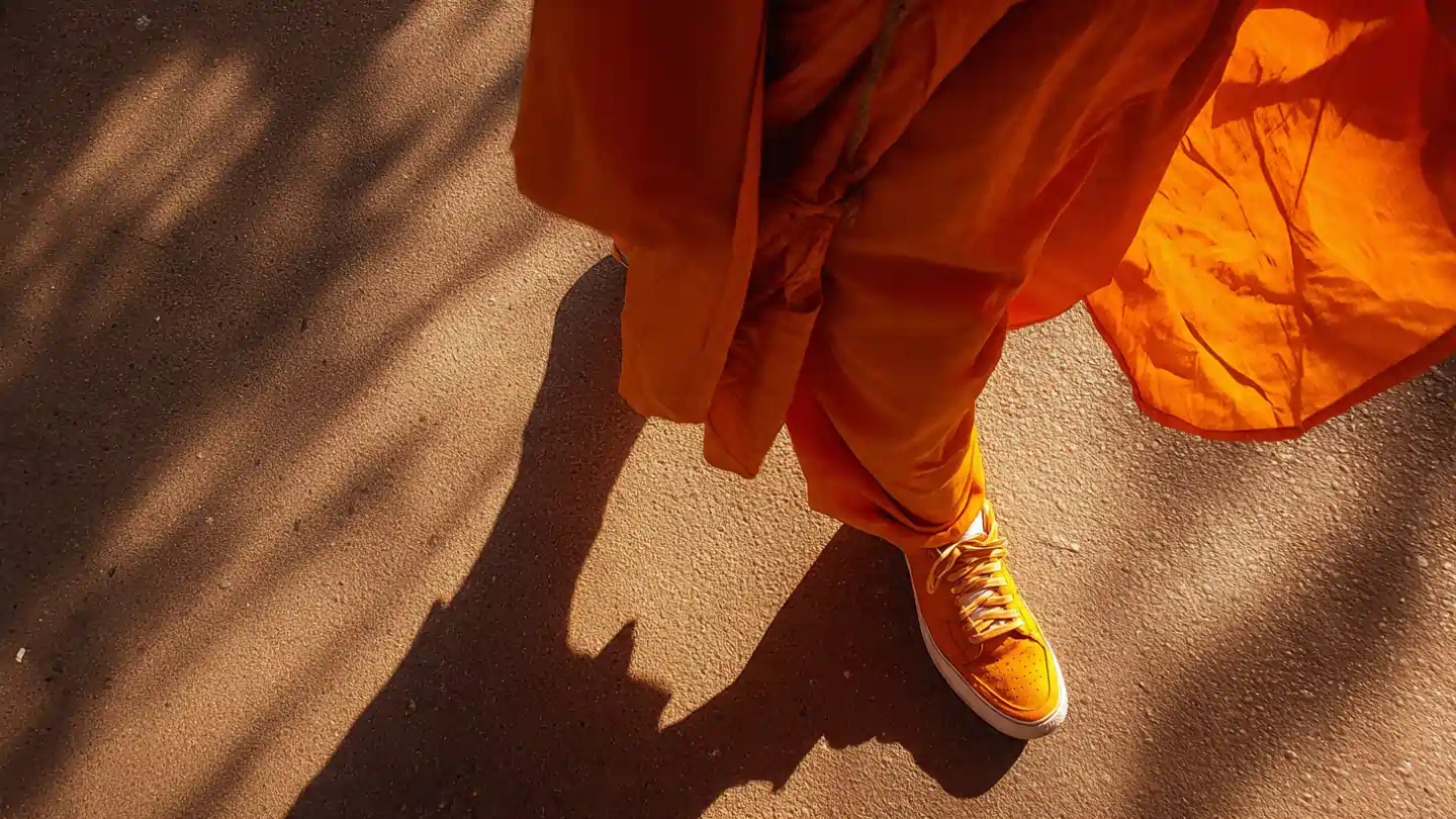 Ravivar Ka Shubh Rang with saffron and orange dress