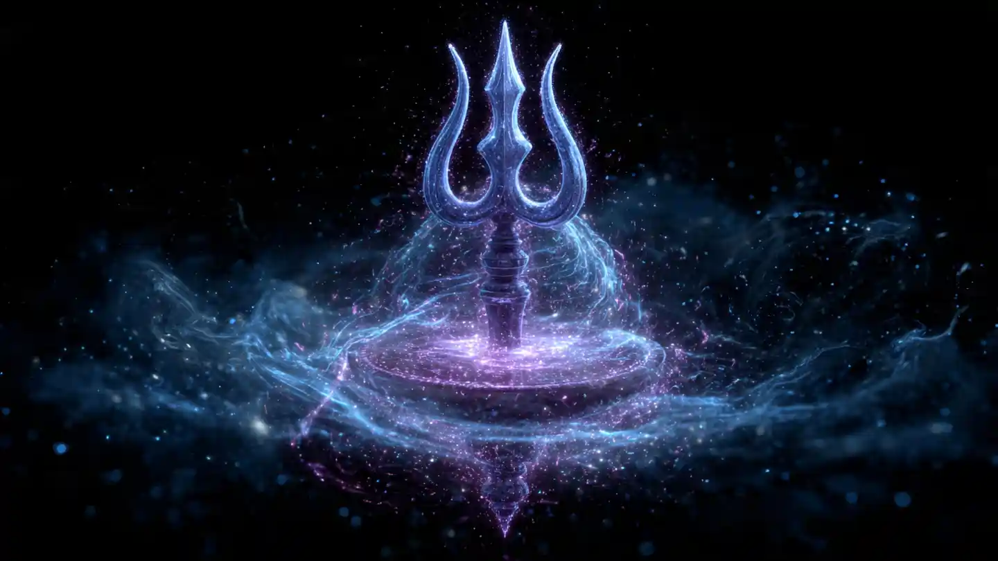 Spiritual Trishul Mahatva with divine Shiva energy.